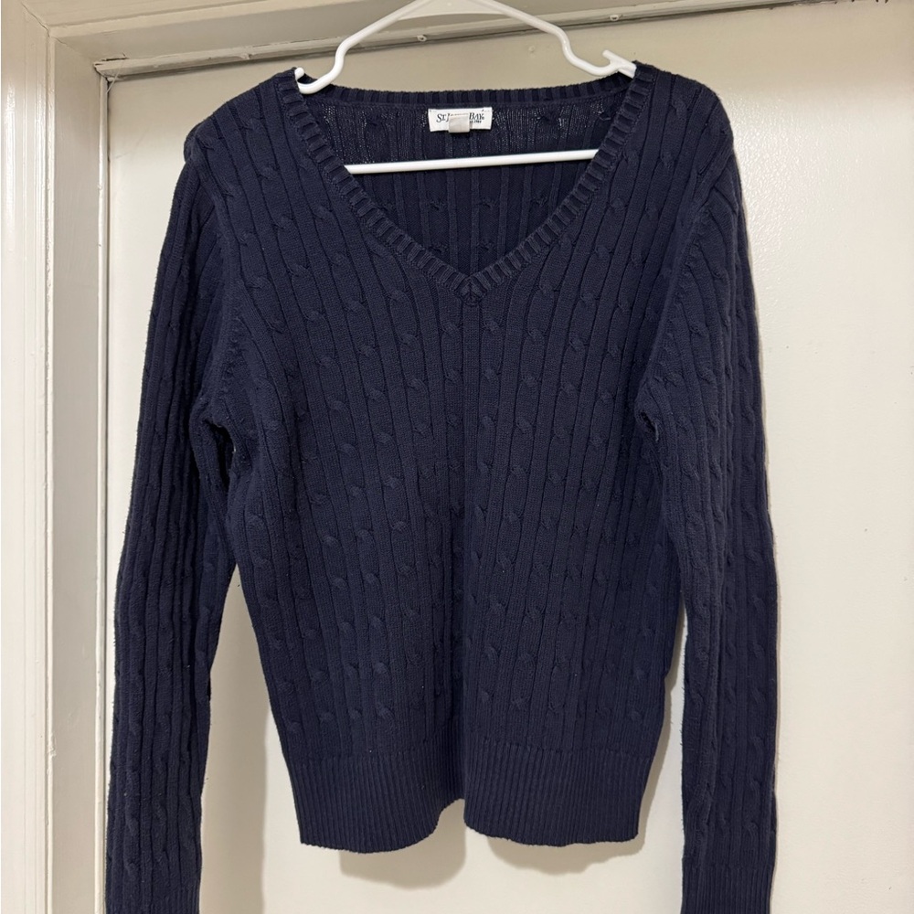 St. John's Bay Deep Blue V-Neck Sweater